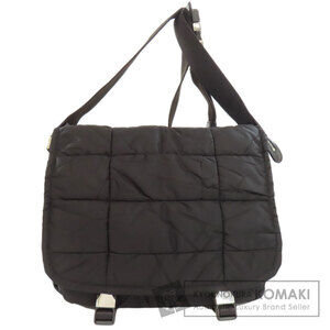 Prada quilted messenger bag black tessuto